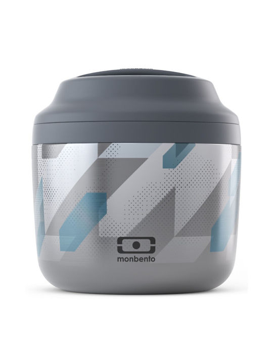 Monbento Lunchbox Isolierte Lunchbox Silikon Gray Geeignet für die Mikrowelle 550ml 1Stück