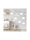 Wall Stickers For Nursery-kids Room Moon, Clouds And Stars Set Of 28pcs. - Golden Yellow