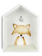 Kids Shelf Wall Mount Beige 35x46x14cm