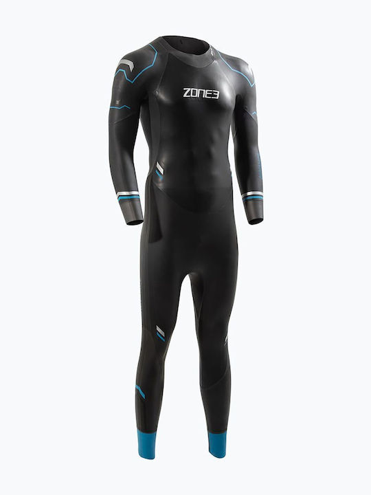 Costum de triatlon pentru bărbați Zone3 Advance 4 mm negru albastru metalizat mărimea MT Costum de triatlon pentru bărbați Zone3 Advance 4 mm negru albastru metalizat mărimea MT