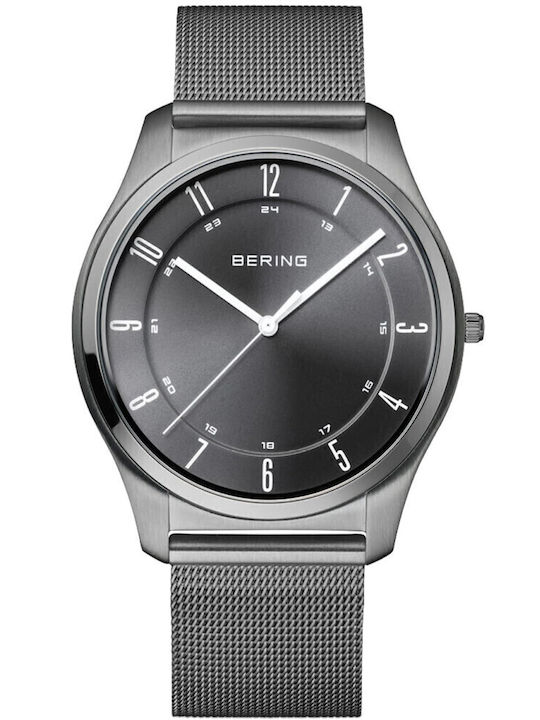 Bering Time Men's Watch Battery with Gray Metal...