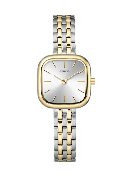 Bering Time Γυναικείο Ρολόι 26mm Μπαταρίας με Ασημί Μεταλλικό Μπρασελέ