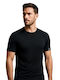 BS Collection Herren Thermo Kurzarmshirt Schwarz