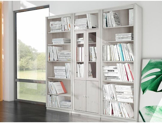 Βιβλιοθήκη Saltoro 113 Άσπρο 222x34x223εκ.