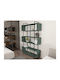 Kailua Bookcase 1245 Green Black 120x30x180cm