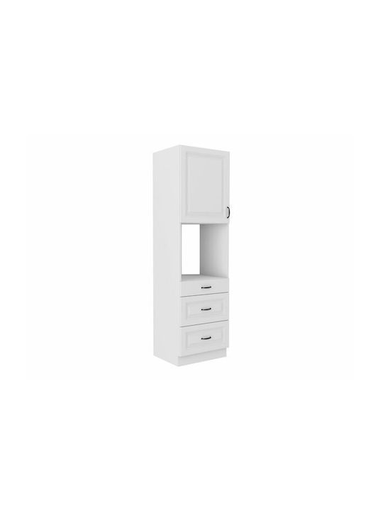 Upper Oven Cabinet Floor White 60x57x210cm