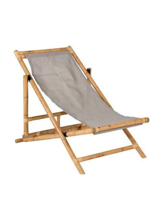Deckchairs Wooden with Armrest & Gray Fabric 73x73x79cm