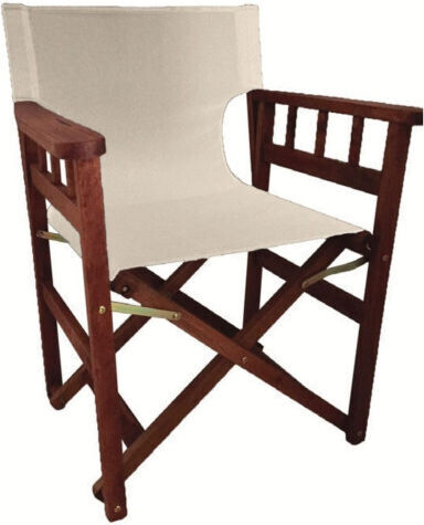 Дървен Режисьорски Градински Стол Santorini Пясъчен 65x56x83см