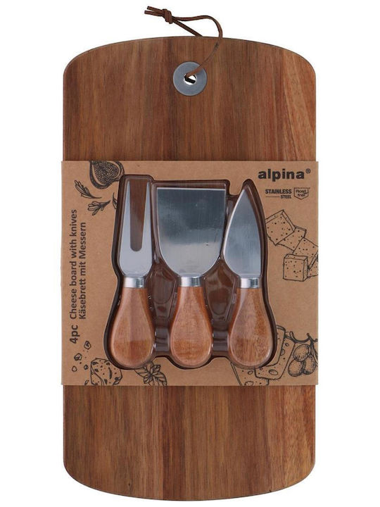 Atmosphera Wooden Cheese Serving Platter 32x17.5x1.5cm