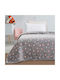 Beauty Home Κουβέρτα Βελουτέ Φωσφορίζουσα Γκρι 220x240εκ.