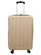 vidaXL Valiză De Călătorie Cabină Tough Șampanie Cu 4 Roți Înălțime 55.5 Cm