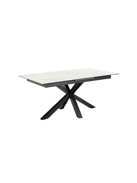 Norsica 676 Τραπέζι Τραπεζαρίας Γυάλινο 76x90x168εκ.