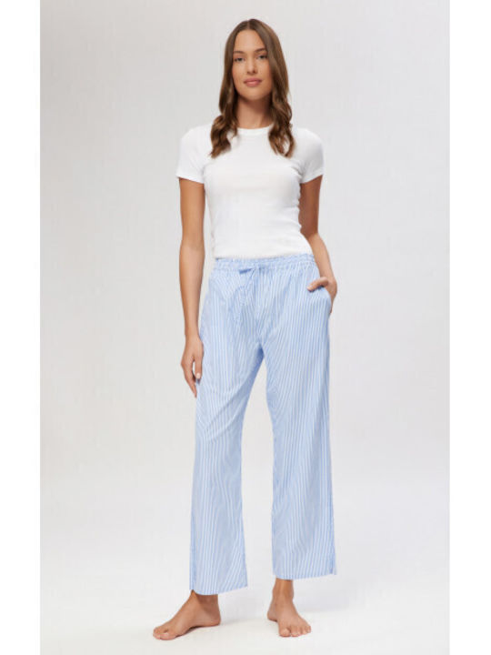 Minerva Summer Women's Pyjama Pants Ciel, White