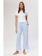 Minerva Summer Women's Pyjama Pants Ciel, White