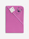 Beboulino Baby Hooded Towel Bathrobe Bear Fuchsia 75x75cm