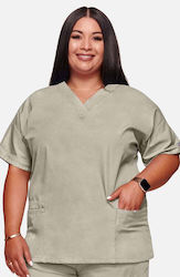 Cherokee Women's Khaki Medical Blouse Cotton and Polyester