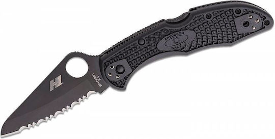 Spyderco Salt 2 Джобно ножче с механизъм за заключване Черен в Калъф