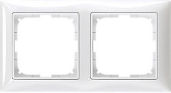 2512-94 Rahmen 2-fach Weiß Basic+Fingerabdruck
