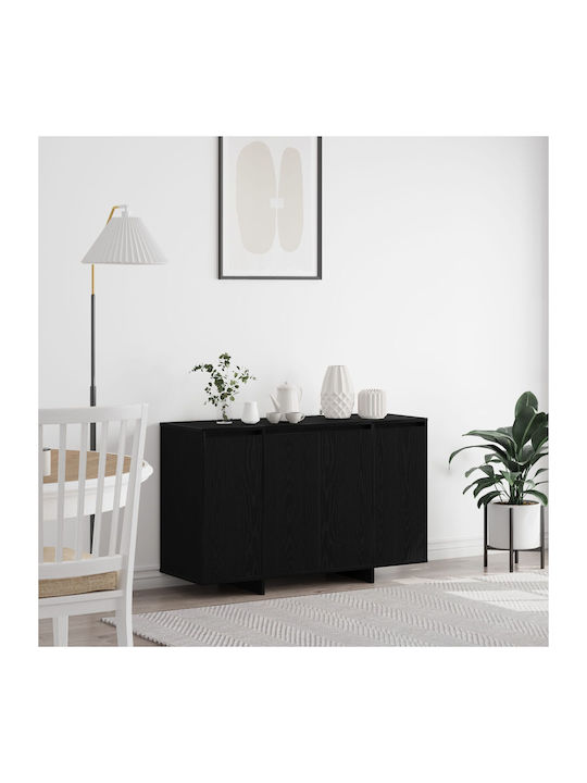 Μπουφές Ξύλινος Μαύρος Δρυς 120x41x75cm