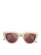 Moken Damen Sonnenbrille mit Beige Gestell und Beige Linse MKNH01MILK-PNK
