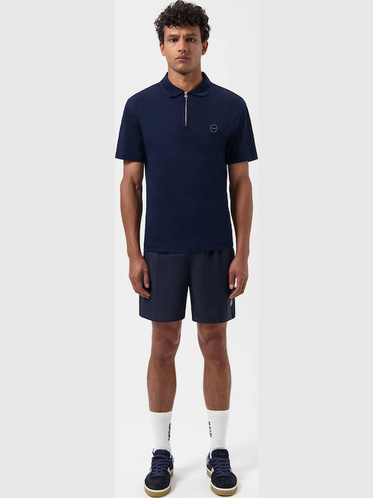 Spacy Short Sleeve Polo Shirt Navy Blue