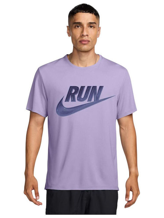 Nike Dri-FIT Miler Dri-Fit Sportliches T-Shirt Lila HJ3564-515