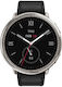 Amazfit Active 2 Stainless Steel 44mm Smartwatch με Παλμογράφο (Black Leather)