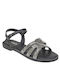 Women's Flat Sandals in Black Color