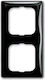 2512-95 Cadru 2-gang Negru Basic+finger