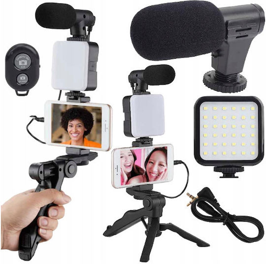 Verk Group Cell Phone Tripod Bluetooth With Black Lighting