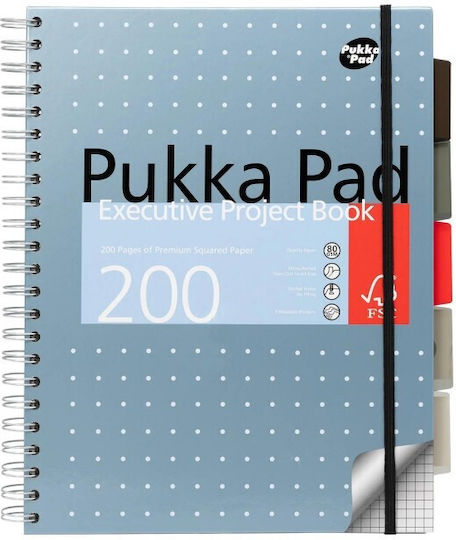 Pukka Pad Spiral Notebook Ruled A4 200 Sheets 5 Subjects Multicolour 1pcs