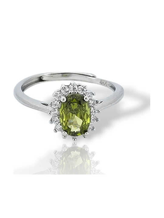 Mentzos Damen Ring mit Zirkonia aus Silber
