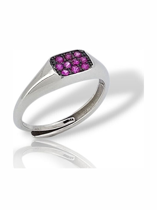 Mentzos Damen Ring mit Zirkonia aus Silber