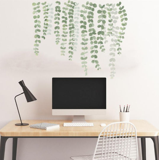 Decorative Sticker Ornamental Plants Interior Design 89 X 29.5 Cm Green Original Deals