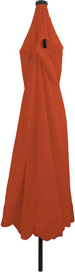 Round Aluminum Orange Parasol Φ3.95xH2.49m