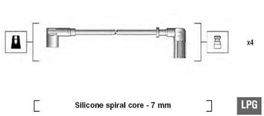 Magneti Marelli Car Spark Plug Wires for Fiat Panda / Seicento