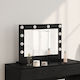 vidaXL Schminkspiegel Wand mit Licht 60x55cm Schwarz