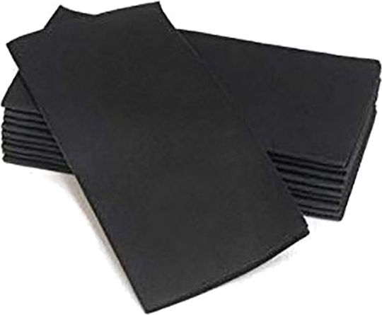 Luxury Napkin 40x20 Folded 1/8 Airlaid Black 140pcs Finezza