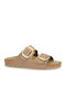 Leather Women's Flat Sandals Anatomic Sabbia