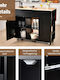 Boden Küchenschrank Schwarz 124x76x92cm