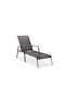Șezlong Aluminiu Pro Negru 200x68x52cm