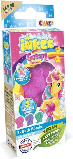 Craze Inkee Bath Bombs 3 Assorted Unicorn Shapes