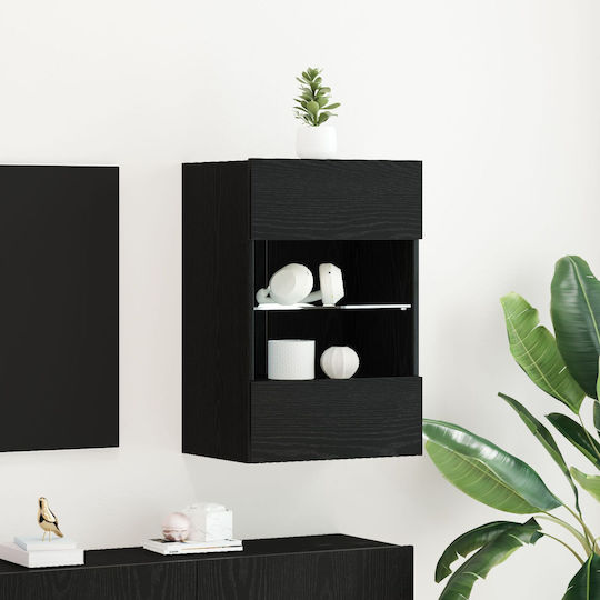Wandregale mit LED (2Stücke) 40x30x60.5cm Schwarze Eiche Wandregale mit LED (2Stücke) 40x30x60.5cm Schwarze Eiche