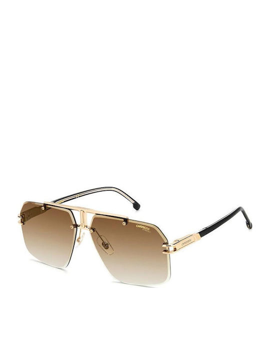 Carrera Women’s Sunglasses with Gold Metallic Frame and Grey Gradient Lens 1054/S VVP/YK