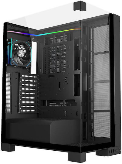 FSP/Fortron U691 Геймърска Ultra Tower Компютърна Кутия с Страничен Прозорец и ARGB Осветление Черна