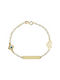Atofio Kosmima Kids Bracelet ID from Gold with Evil Eye & Σταυρό