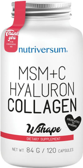 Nutriversum MSM & C Hyaluron Collagen Хранителна Добавка За Здравето На Стави И Кости 120 Капсули