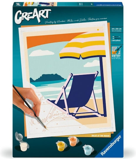 Ravensburger Creart Pictură după Numere Adulți Relaxare la Plajă