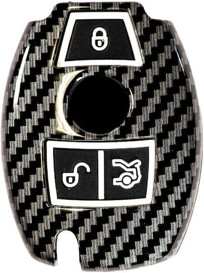Carcasă de protecție cheie premium compatibilă Mercedes-Benz A B C E S-class GLC GLA GLK GLE ML Vito aspect carbon