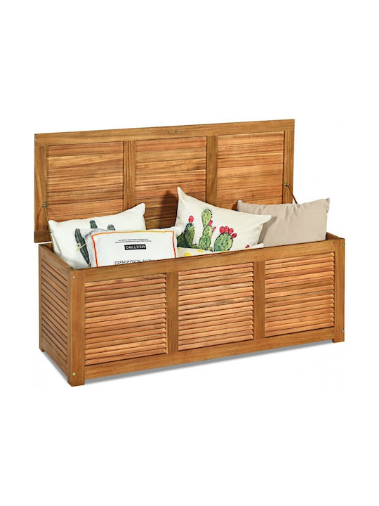 Costway Cutie de depozitare pentru exterior Lemn L120xW45xH45buc Costway Cutie de depozitare pentru exterior Lemn L120xW45xH45buc